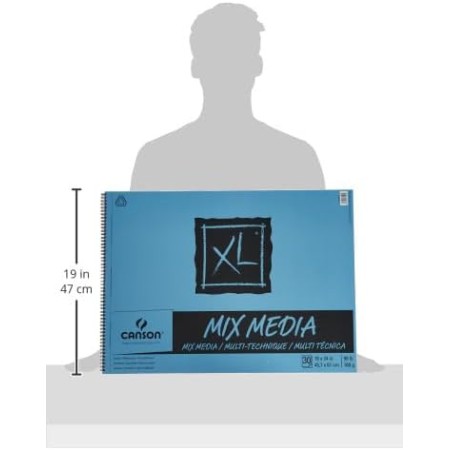 Canson XL Series 100510926 - Papel de medios mixtos, 98 libras, 7 x 10 pulgadas, 60 hojas