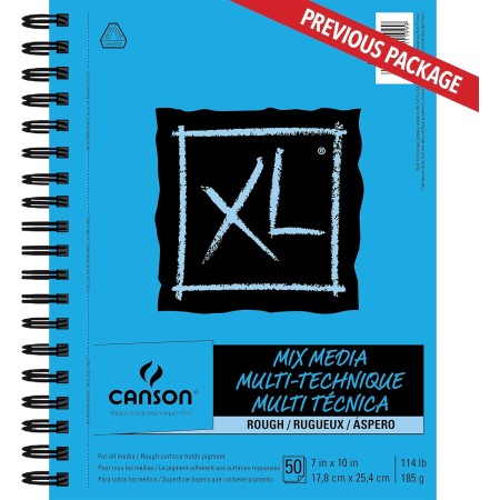 Canson XL Series 100510926 - Papel de medios mixtos, 98 libras, 7 x 10 pulgadas, 60 hojas