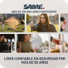 Sabre Spray de gel de pimienta con seguridad rápida abatible y llavero de clip a presión para defensa personal