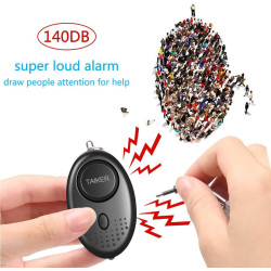 Alarma personal para mujer, 10 unidades de 140 dB autodefensa llavero luz