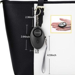 Alarma personal para mujer, 10 unidades de 140 dB autodefensa llavero luz