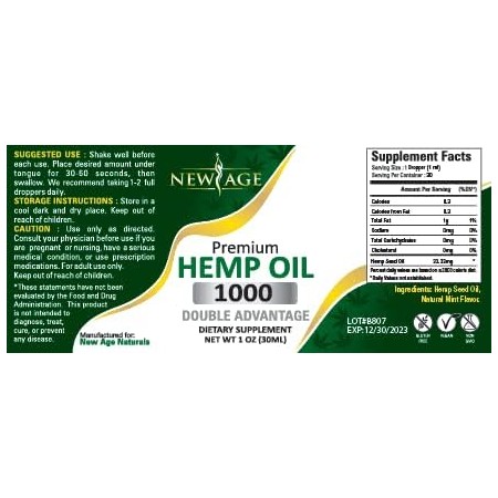 Extracto de aceite de cáñamo – paquete de 4 – 1000 cáñamo natural – cultivado y fabricado en Estados Unidos – Gotas naturales de
