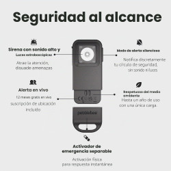 Pebblebee Halo - Alarma de seguridad personal, sirena fuerte