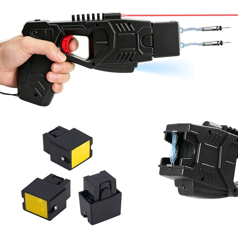 Pistola aturdidora resistente para mujeres y hombres de autodefensa USB‑C recargable rápida