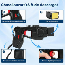 Pistola aturdidora resistente para mujeres y hombres de autodefensa USB‑C recargable rápida