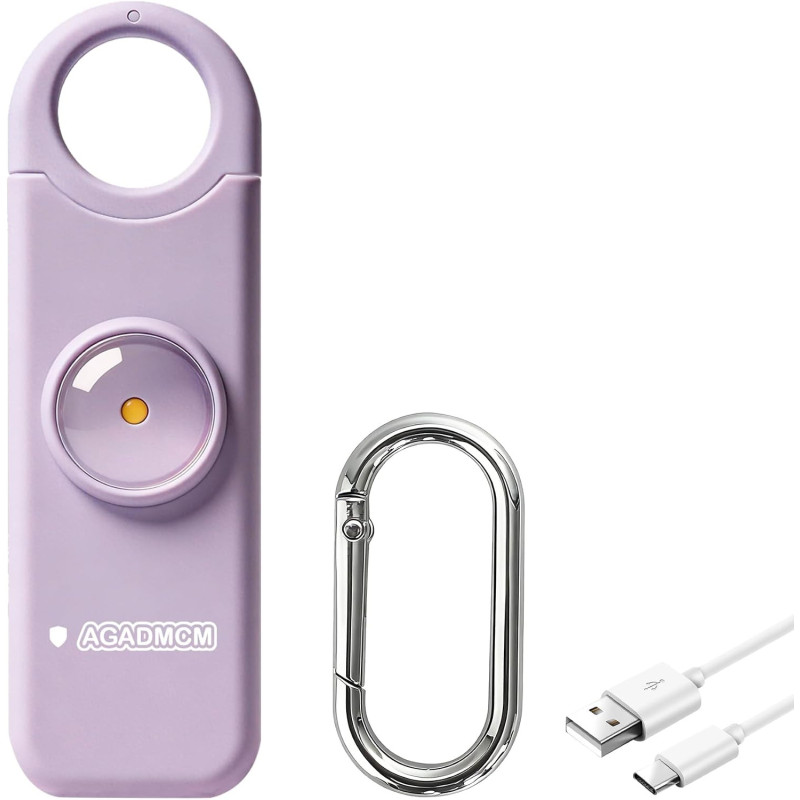 Alarma de seguridad personal recargable para mujeres