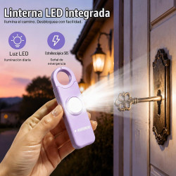 Alarma de seguridad personal recargable para mujeres