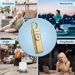Alarma de seguridad personal Thopeb para mujer - Recargable mejorada