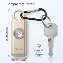 Alarma de seguridad personal Thopeb para mujer - Sirena ruidosa superior y estroboscópica SOS