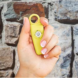 Alarma de seguridad personal recargable (amarillo)