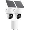 REOLINK Paquete de 2 cámaras de seguridad solares de 360 ° PT Sistema