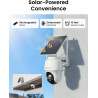 REOLINK Paquete de 2 cámaras de seguridad solares de 360 ° PT Sistema