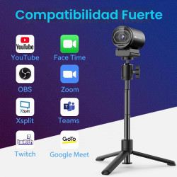 EMEET Cámara web S600 4K para transmisión, sensor Sony de 1/2.55 pulgadas