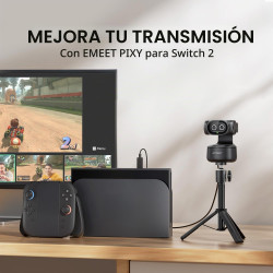 EMEET PIXY Cámara PTZ de doble cámara alimentada por IA 4K