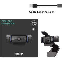 Logitech Cámara web C920S HD Pro Full 1080p/30fps Videollamadas estéreo