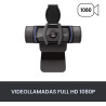 Logitech Cámara web C920S HD Pro Full 1080p/30fps Videollamadas estéreo