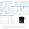 FD 258 - Tarjeta de huellas dactilares 2023 Kit completo (6 tarjetas + 1 tarjeta de práctica) con almohadilla de tinta