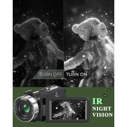 4K UHD 80MP videocámara cámara de vídeo YouTube Vlogging Cámara Webcam