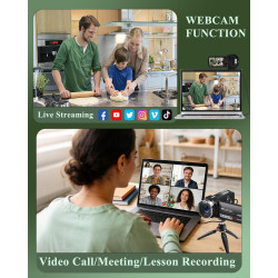 4K UHD 80MP videocámara cámara de vídeo YouTube Vlogging Cámara Webcam