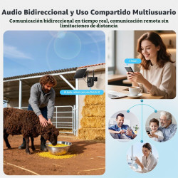 4G LTE Cellular Security Camera 2 Pack, Built-in SIM Card, Solar Powered
