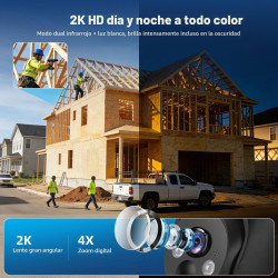 4G LTE Cellular Security Camera 2 Pack, Built-in SIM Card, Solar Powered