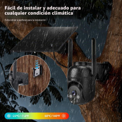 4G LTE Cellular Security Camera 2 Pack, Built-in SIM Card, Solar Powered