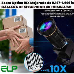 ELP 4K USB HDMI USB Cámara Manual Zoom Webcam