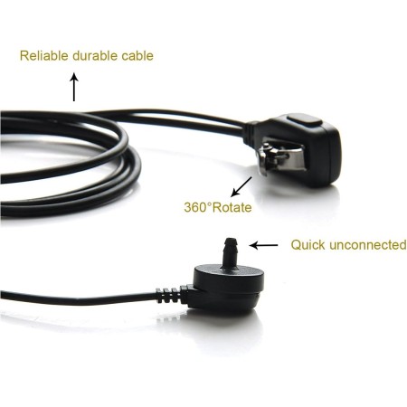 Caja de 10, auriculares Retevis Walkie Talkies con micrófono de 2 pines de tubo acústico compatible con Baofeng UV-5R Retevis