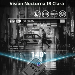 Cámara corporal HD 1080P Grabadora de video portátil