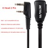 Caja de 10, auriculares Retevis Walkie Talkies con micrófono de 2 pines de tubo acústico compatible con Baofeng UV-5R Retevis