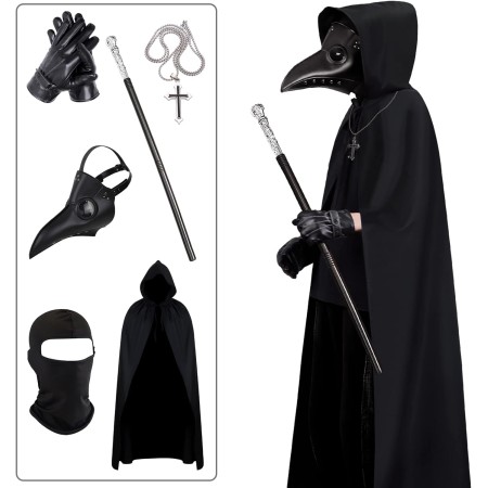 Halloween Plague Doctor Mask ，Steampunk Mask Horror Scary Halloween Plague Doctor Mask Costume Props for Party Prom Halloween