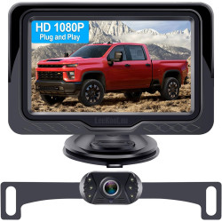 Cámara de respaldo HD 1080P Plug & Play: rápida visión clara y suave