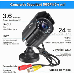 ZOSI - Cámara de seguridad híbrida