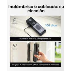 CÁMARA DE TIMBRE DE VIDEO DE DOBLE CÁMARA 3K INALÁMBRICA - Anona