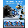 Cámara digital 8K, cámaras WiFi de 88MP para fotografía con pantalla táctil