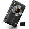 Cámara digital 1080P con tarjeta 32G 16X Zoom Flash portátil para niños