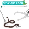 GYORGKSHI Pinzas extralargas de 52 pulgadas para atrapar reptiles, acero inoxidable y mandíbula ancha, herramienta de manejo