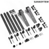 SANKEYTEW Kit de herrajes para puerta de granero de 6 pies, versión lite, riel de combinación, fácil de instalar, manual