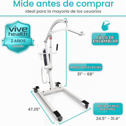 Vive Elevador eléctrico de pacientes para el hogar - Dispositivo de asistencia de transferencia - Ayuda de transporte médico