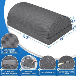 Reposapiés | Con 2 alturas ajustables y funda extraible