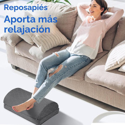 Reposapiés | Con 2 alturas ajustables y funda extraible