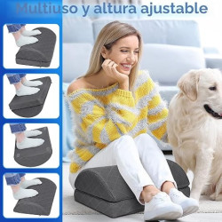 Reposapiés | Con 2 alturas ajustables y funda extraible