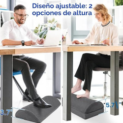 Reposapiés | Con 2 alturas ajustables y funda extraible