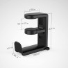 EURPMASK - Soporte giratorio para auriculares | Soporte de auriculares con clip ara escritorio y giratorio