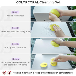 ColorCoral Gel de limpieza para teclados | Gel de limpieza multiusos facil de usar