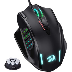 Redragon - Mouse | 12 botones laterales, ergonómico, óptico, con cable
