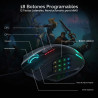 Redragon - Mouse | 12 botones laterales, ergonómico, óptico, con cable