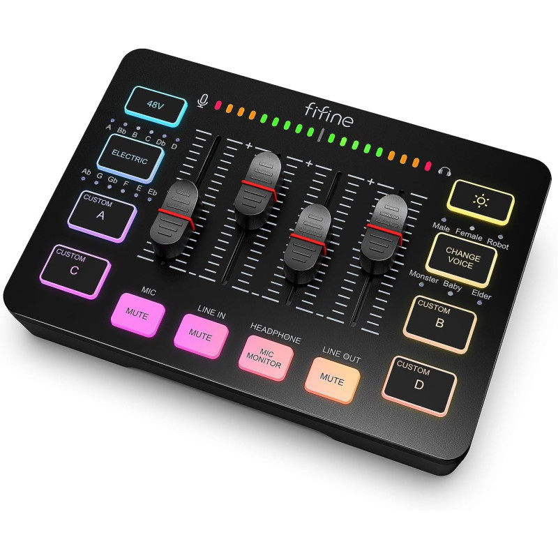 FIFINE Mezclador de audio