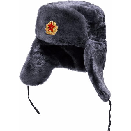 BELEON Sombrero de piel rusa Ushanka - Sombrero de trampero del ejército soviético - Sombrero de invierno