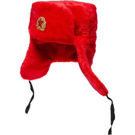 BELEON Sombrero de piel rusa Ushanka - Sombrero de trampero del ejército soviético - Sombrero de invierno